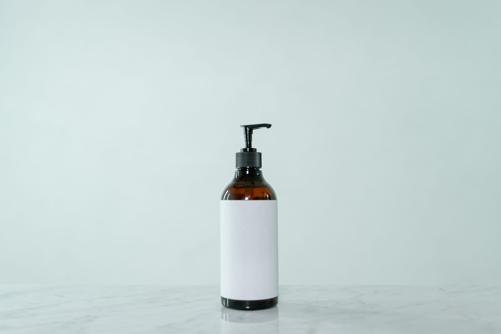 An amber bottle with a blank white label, showing how little a product label can really tell you