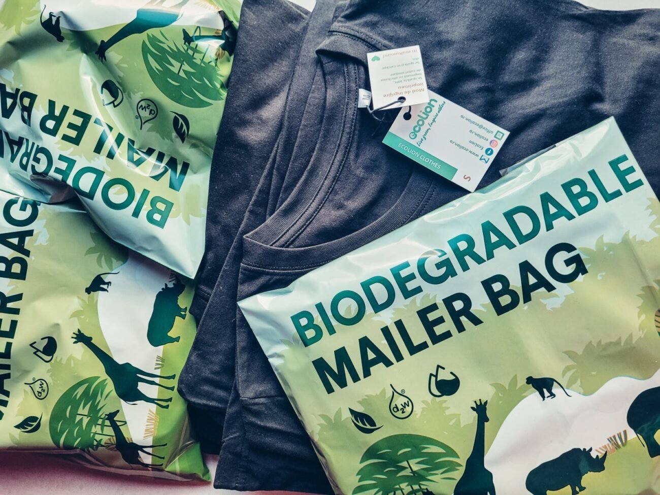 Packaging labelled biodegradable mailer bag, the kind of biodegradable claim people meet every day